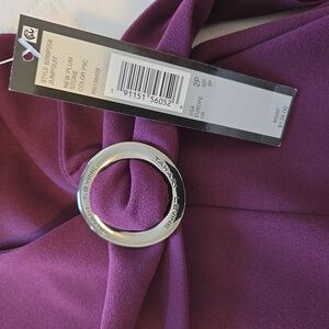 NWT TAHARI PLUM JUMPSUIT 2P